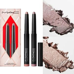 2PC☃️Eye Need☃️BNIB LE MAC 2PC DOUBLE DAZZLE Dazzleshadow Eye Stick Set!$56Value